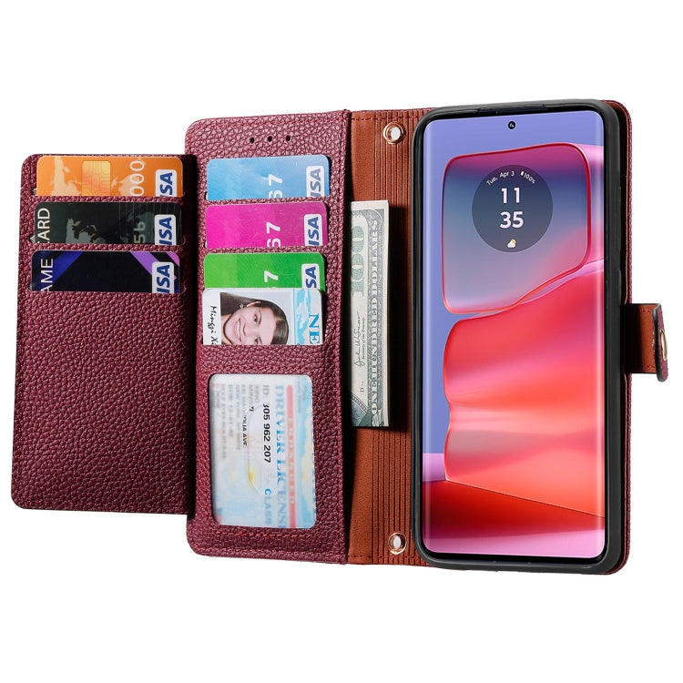 For Motorola Edge 50 Pro Love Zipper Lanyard Leather Phone Case