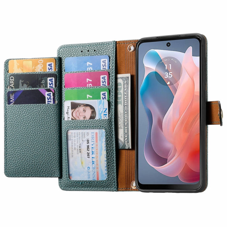 For Motorola Moto G Play 2024 Love Zipper Lanyard Leather Phone Case