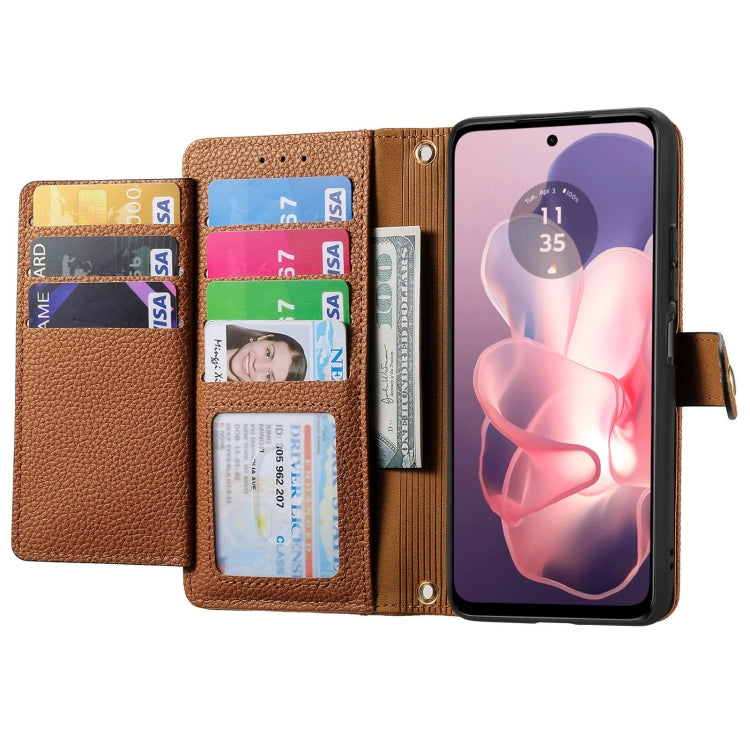 For Motorola Moto G Power 5G 2024 Love Zipper Lanyard Leather Phone Case