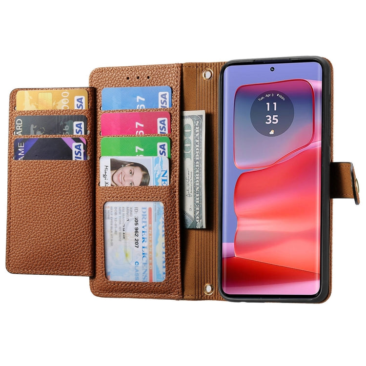 For Motorola Moto G75 5G Love Zipper Lanyard Leather Phone Case