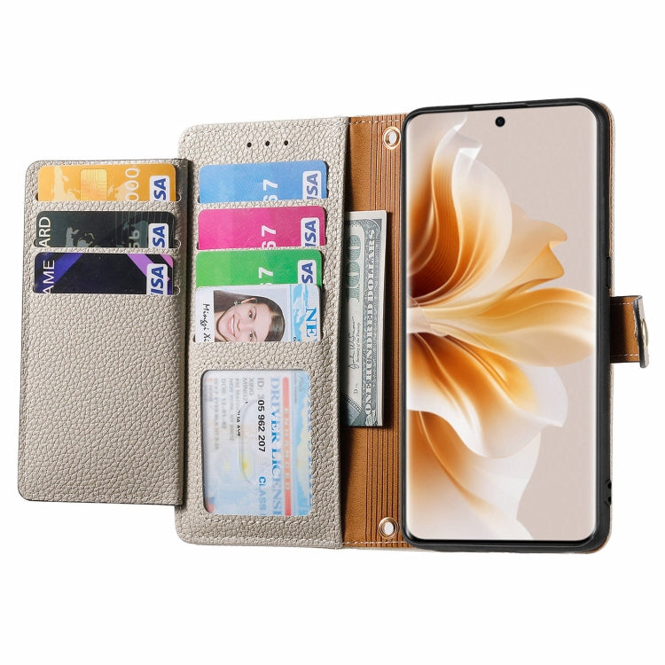 For OPPO Reno11 5G Global Love Zipper Lanyard Leather Phone Case
