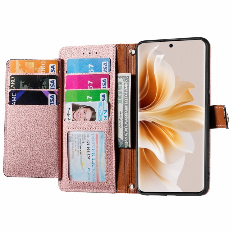 For OPPO Reno11 5G Global Love Zipper Lanyard Leather Phone Case