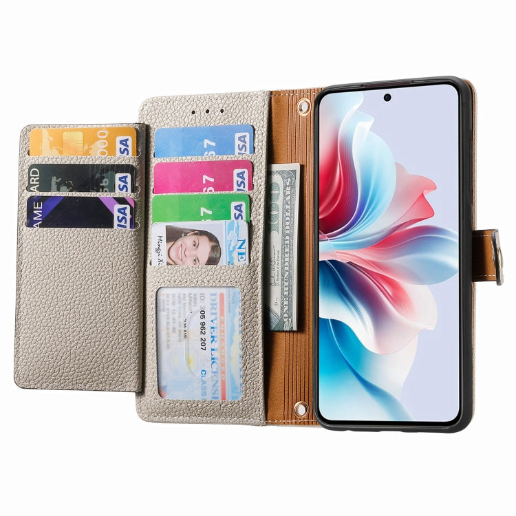 For OPPO Reno11 F 5G Love Zipper Lanyard Leather Phone Case