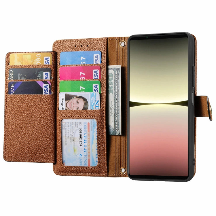 For Sony Xperia 5 IV Love Zipper Lanyard Leather Phone Case