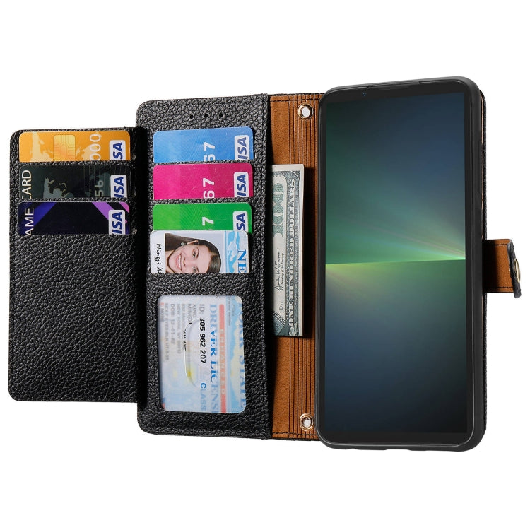 For Sony Xperia 5 V Love Zipper Lanyard Leather Phone Case