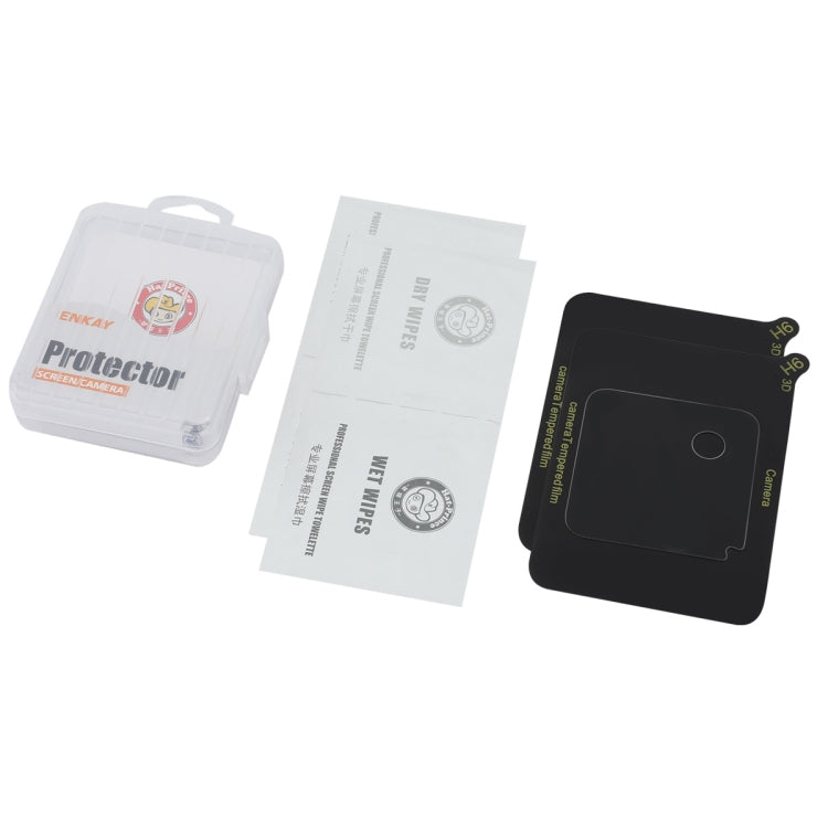 For Xiaomi 14 2pcs ENKAY Hat-Prince 9H Rear Camera Lens Tempered Glass Film - Transparent
