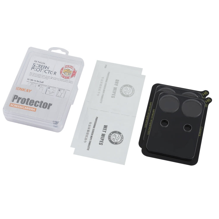 For Redmi Note 13 Pro 4G / Poco M6 Pro 4G 2pcs ENKAY Hat-Prince 9H Rear Camera Lens Tempered Glass Film - Transparent