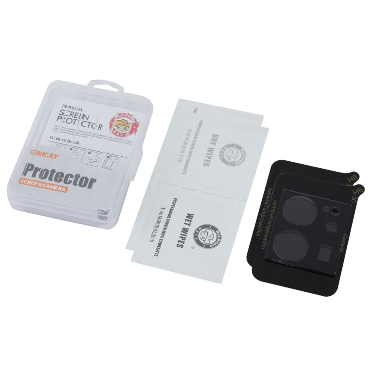 For Xiaomi 13T / 13T Pro 2pcs ENKAY Hat-Prince 9H Rear Camera Lens Tempered Glass Film - Transparent