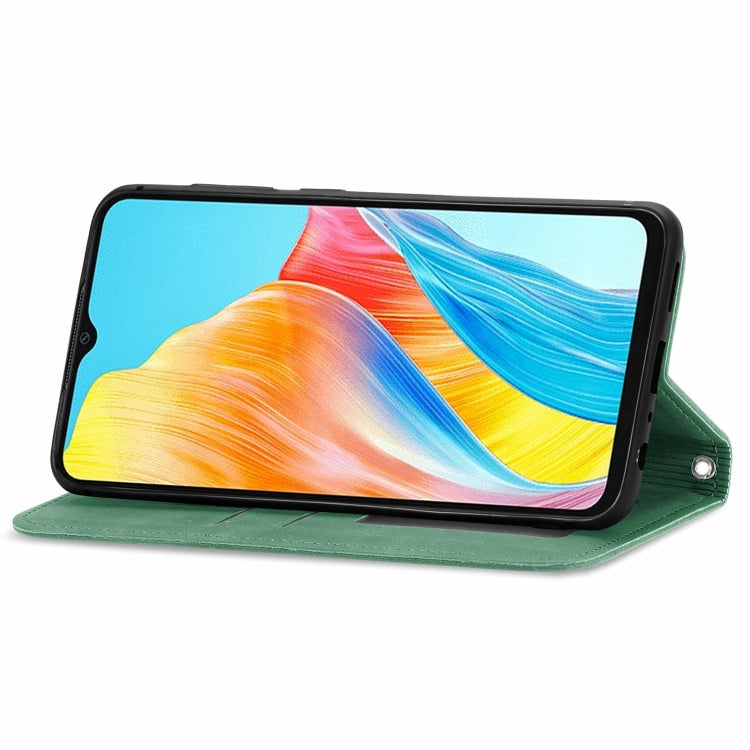 For OPPO A38 Retro Skin Feel Magnetic Flip Leather Phone Case