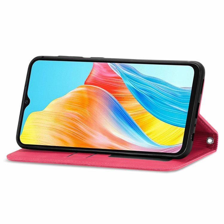For OPPO A38 Retro Skin Feel Magnetic Flip Leather Phone Case