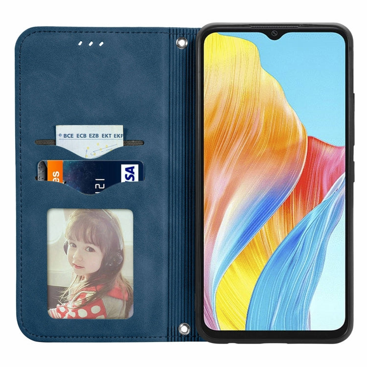 For OPPO A38 Retro Skin Feel Magnetic Flip Leather Phone Case
