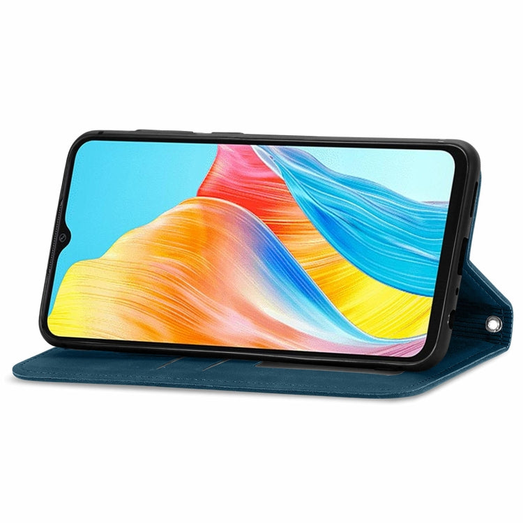 For OPPO A38 Retro Skin Feel Magnetic Flip Leather Phone Case
