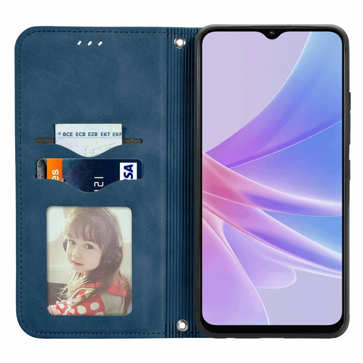 For OPPO A58 4G Retro Skin Feel Magnetic Flip Leather Phone Case
