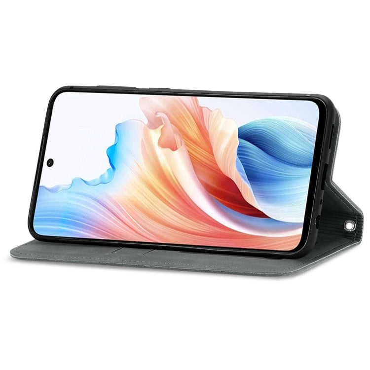 For OPPO A2  5G Retro Skin Feel Magnetic Flip Leather Phone Case