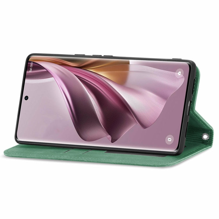 For OPPO Reno10 Pro Global Retro Skin Feel Magnetic Flip Leather Phone Case