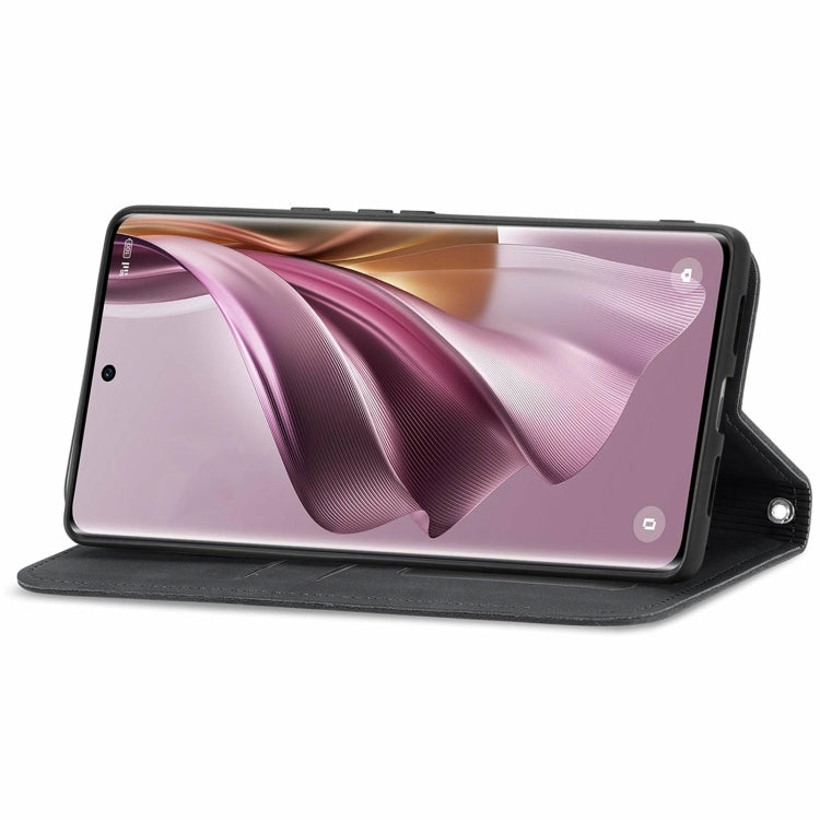 For OPPO Reno10 Pro Global Retro Skin Feel Magnetic Flip Leather Phone Case