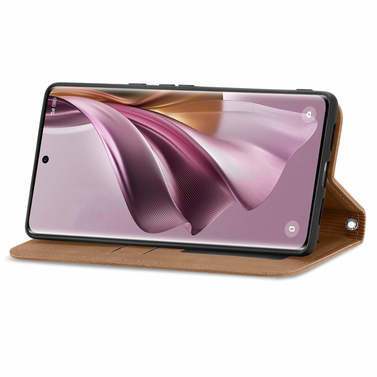 For OPPO Reno10 Pro Global Retro Skin Feel Magnetic Flip Leather Phone Case