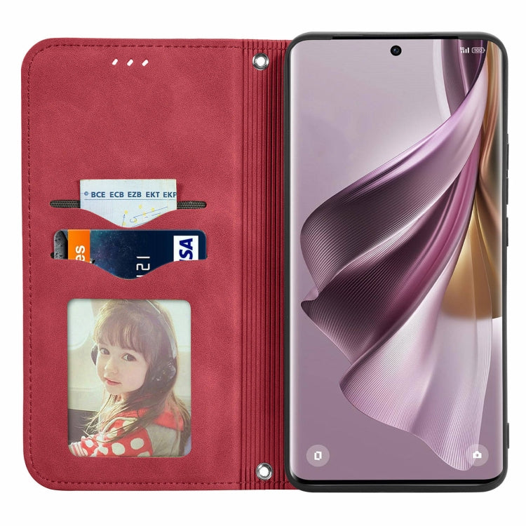 For OPPO Reno10 Pro Global Retro Skin Feel Magnetic Flip Leather Phone Case