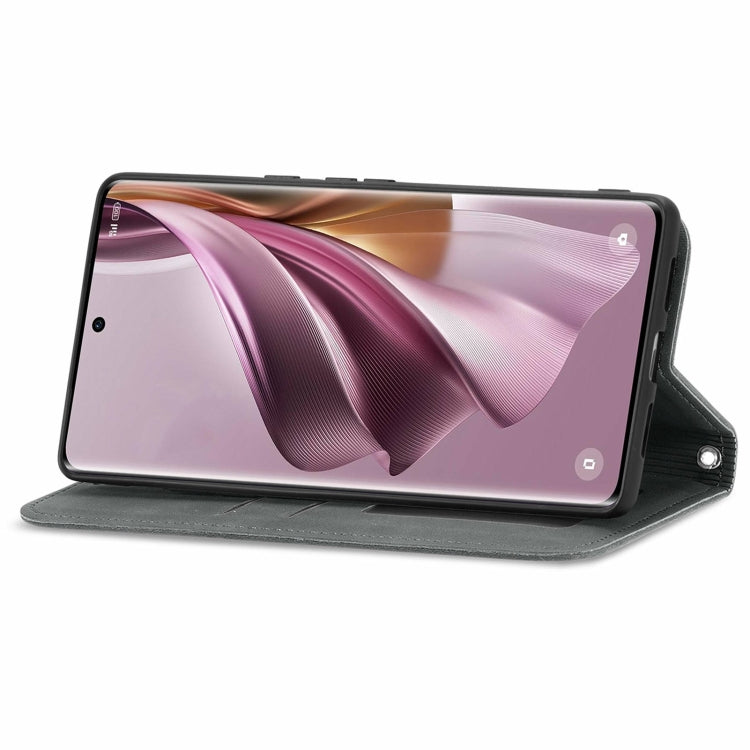 For OPPO Reno10 Pro Global Retro Skin Feel Magnetic Flip Leather Phone Case