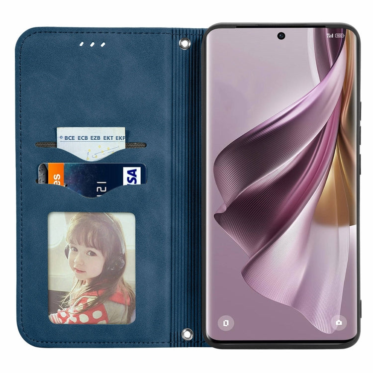 For OPPO Reno10 Pro Global Retro Skin Feel Magnetic Flip Leather Phone Case