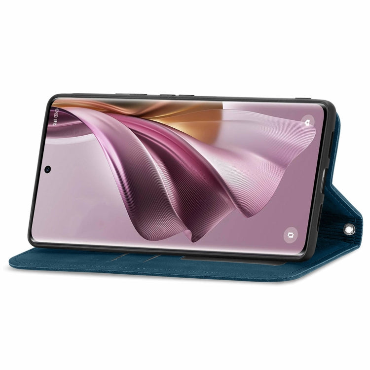For OPPO Reno10 Pro Global Retro Skin Feel Magnetic Flip Leather Phone Case