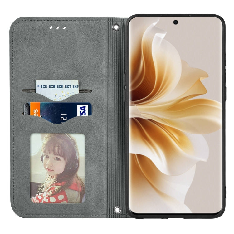 For OPPO Reno11 5G EU Retro Skin Feel Magnetic Flip Leather Phone Case