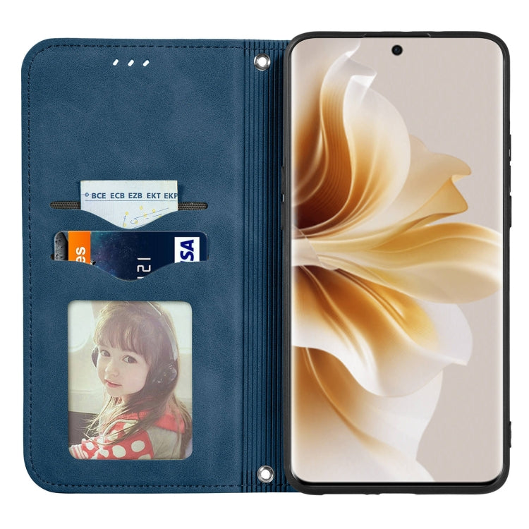 For OPPO Reno11 5G EU Retro Skin Feel Magnetic Flip Leather Phone Case