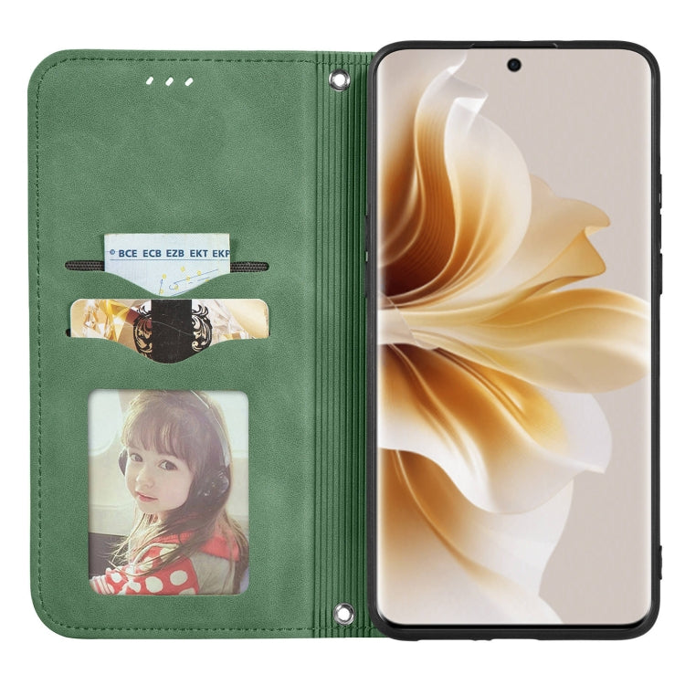 For OPPO Reno11 Pro 5G EU Retro Skin Feel Magnetic Flip Leather Phone Case