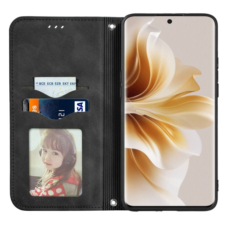 For OPPO Reno11 Pro 5G EU Retro Skin Feel Magnetic Flip Leather Phone Case