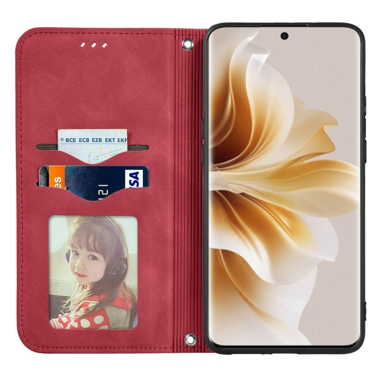 For OPPO Reno11 Pro 5G EU Retro Skin Feel Magnetic Flip Leather Phone Case