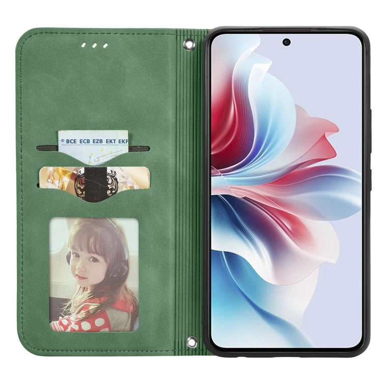 For OPPO Reno11 F 5G Retro Skin Feel Magnetic Flip Leather Phone Case