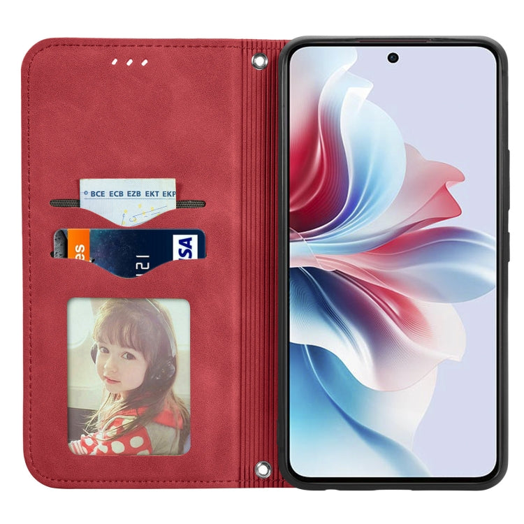For OPPO Reno11 F 5G Retro Skin Feel Magnetic Flip Leather Phone Case