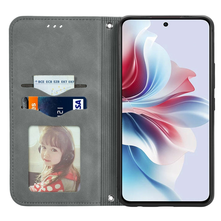 For OPPO Reno11 F 5G Retro Skin Feel Magnetic Flip Leather Phone Case