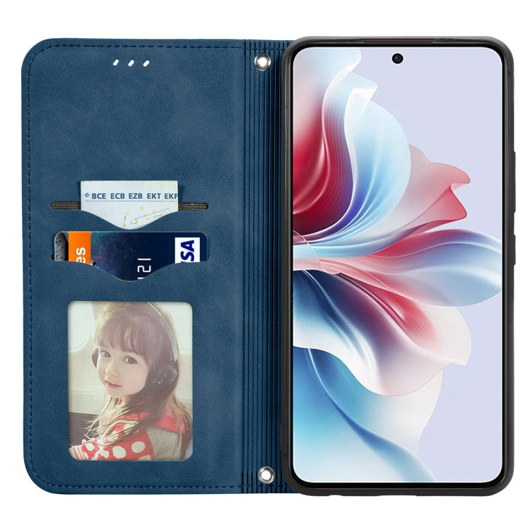 For OPPO Reno11 F 5G Retro Skin Feel Magnetic Flip Leather Phone Case