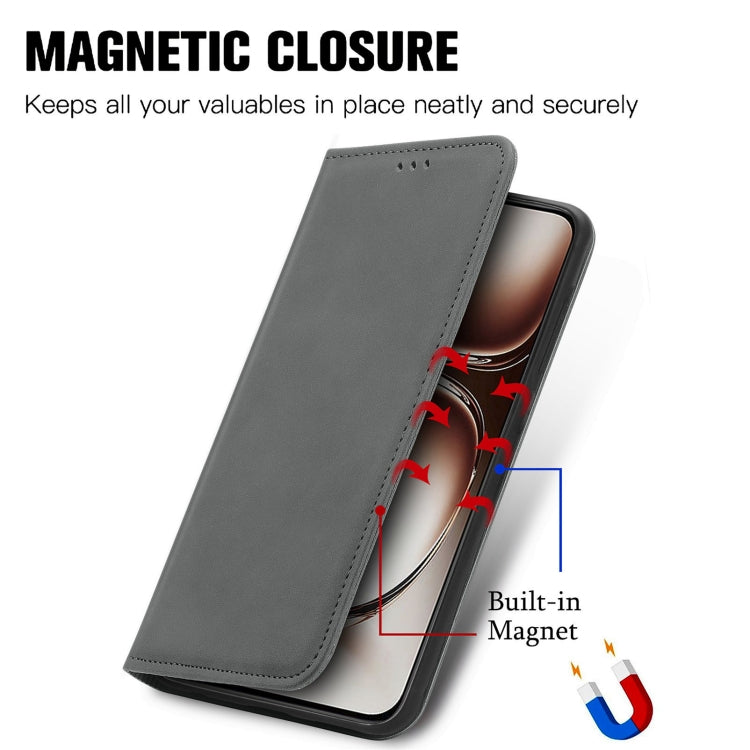 For OPPO A3 Pro Retro Skin Feel Magnetic Flip Leather Phone Case