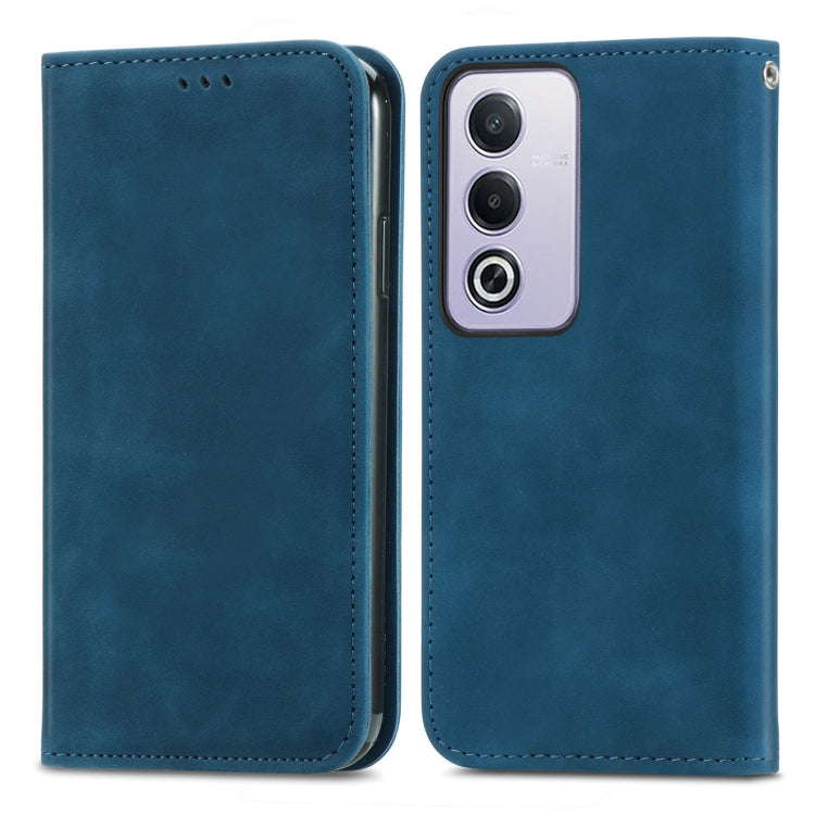 For OPPO A3 Pro Retro Skin Feel Magnetic Flip Leather Phone Case