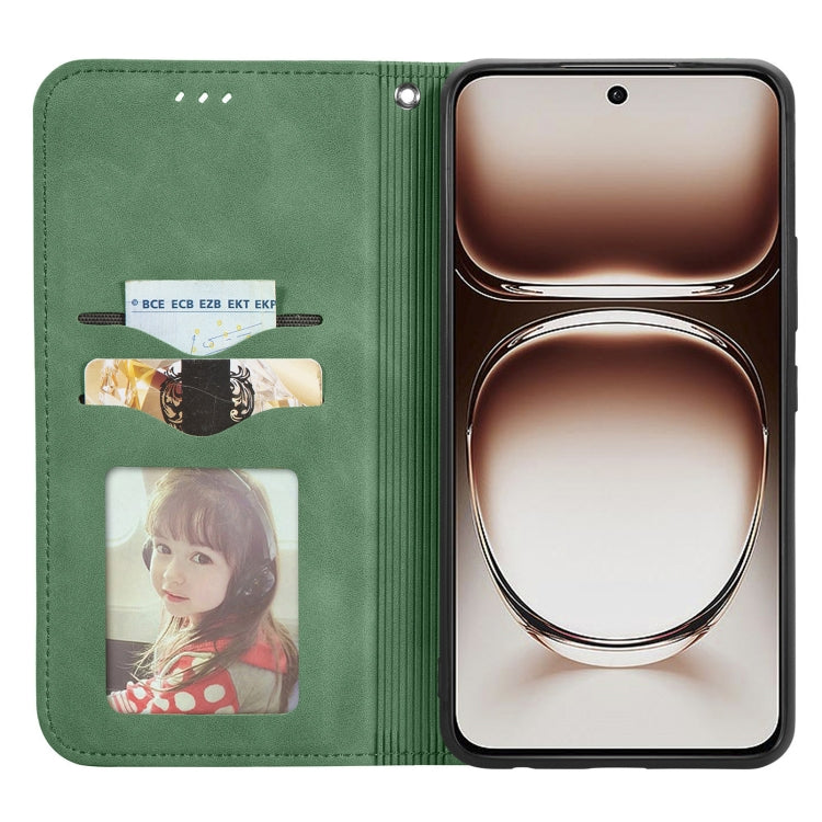 For OPPO A3X Retro Skin Feel Magnetic Flip Leather Phone Case