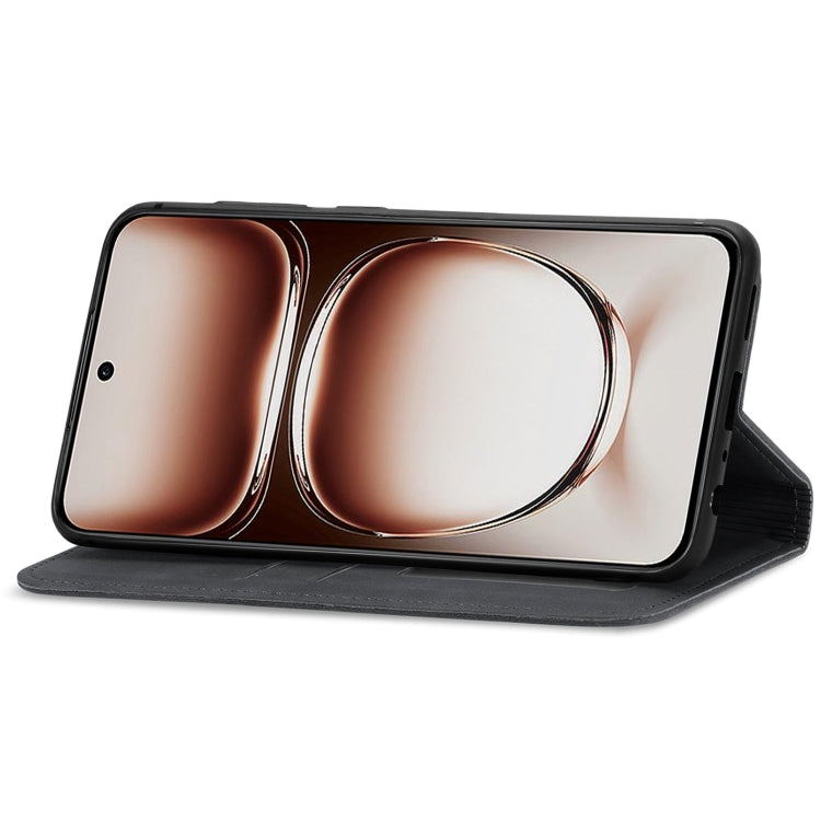 For OPPO A3X Retro Skin Feel Magnetic Flip Leather Phone Case