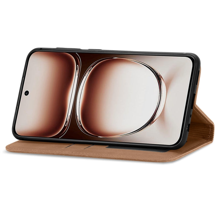 For OPPO A3X Retro Skin Feel Magnetic Flip Leather Phone Case