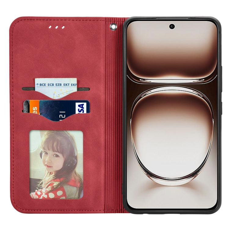 For OPPO A3X Retro Skin Feel Magnetic Flip Leather Phone Case