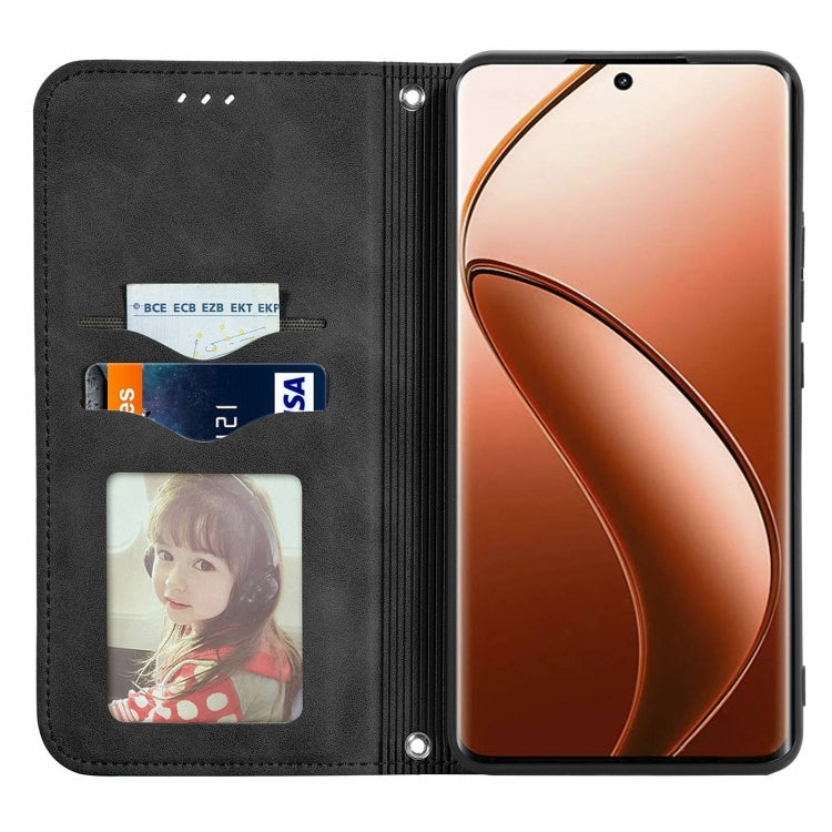 For  Realme 12 Pro+ Retro Skin Feel Magnetic Flip Leather Phone Case