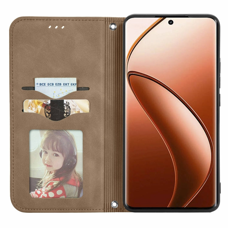 For  Realme 12 Pro+ Retro Skin Feel Magnetic Flip Leather Phone Case