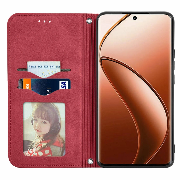 For  Realme 12 Pro+ Retro Skin Feel Magnetic Flip Leather Phone Case
