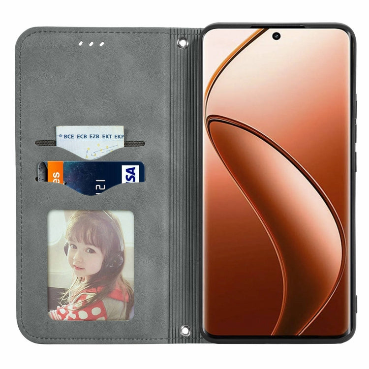 For  Realme 12 Pro+ Retro Skin Feel Magnetic Flip Leather Phone Case