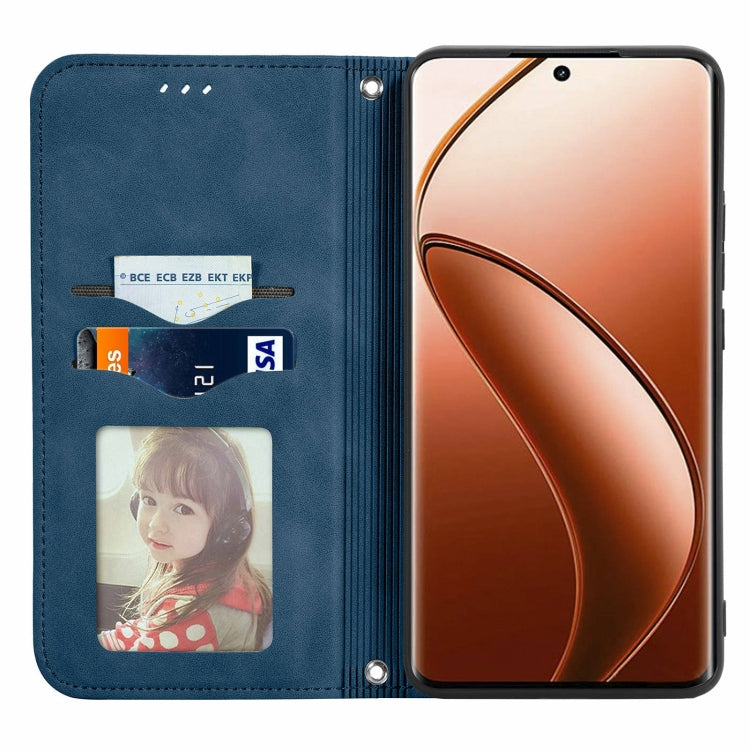 For  Realme 12 Pro+ Retro Skin Feel Magnetic Flip Leather Phone Case