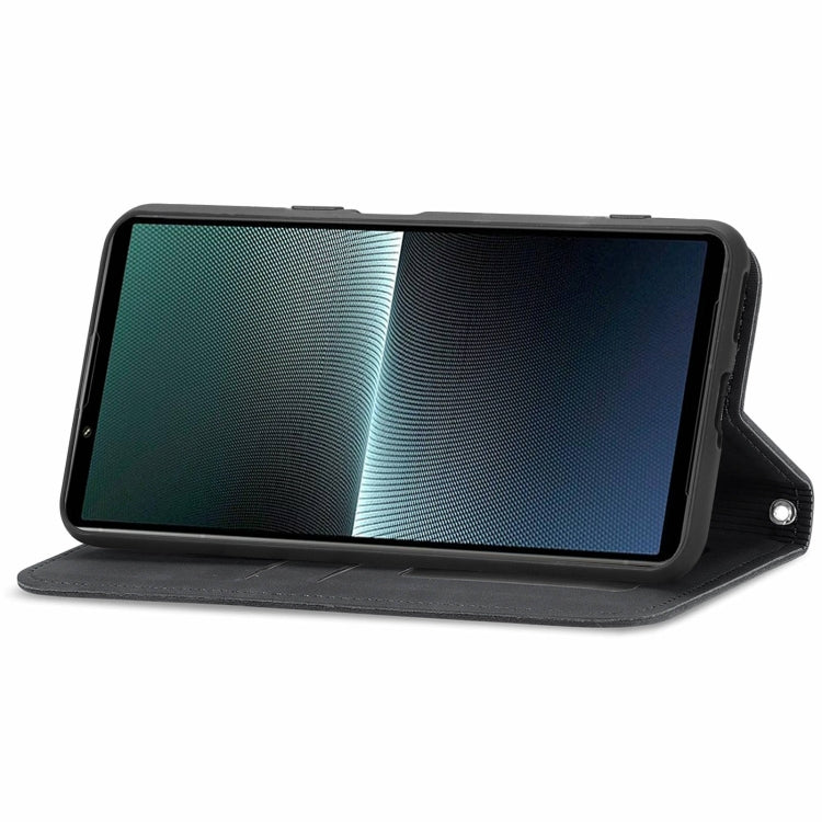 For Sony Xperia 1 V Retro Skin Feel Magnetic Flip Leather Phone Case