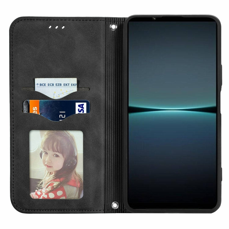 For Sony Xperia 1 IV Retro Skin Feel Magnetic Flip Leather Phone Case