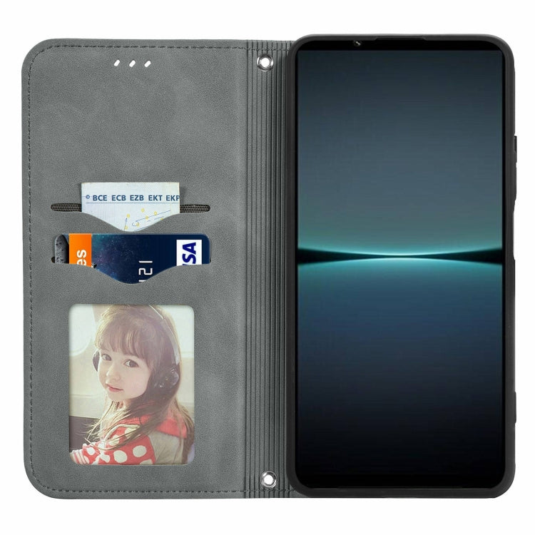 For Sony Xperia 1 IV Retro Skin Feel Magnetic Flip Leather Phone Case