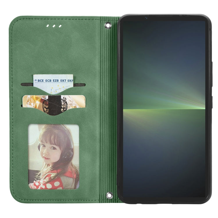 For Sony Xperia 5 V Retro Skin Feel Magnetic Flip Leather Phone Case