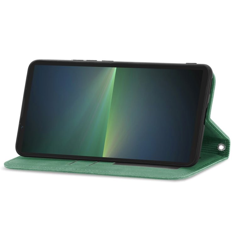 For Sony Xperia 5 V Retro Skin Feel Magnetic Flip Leather Phone Case